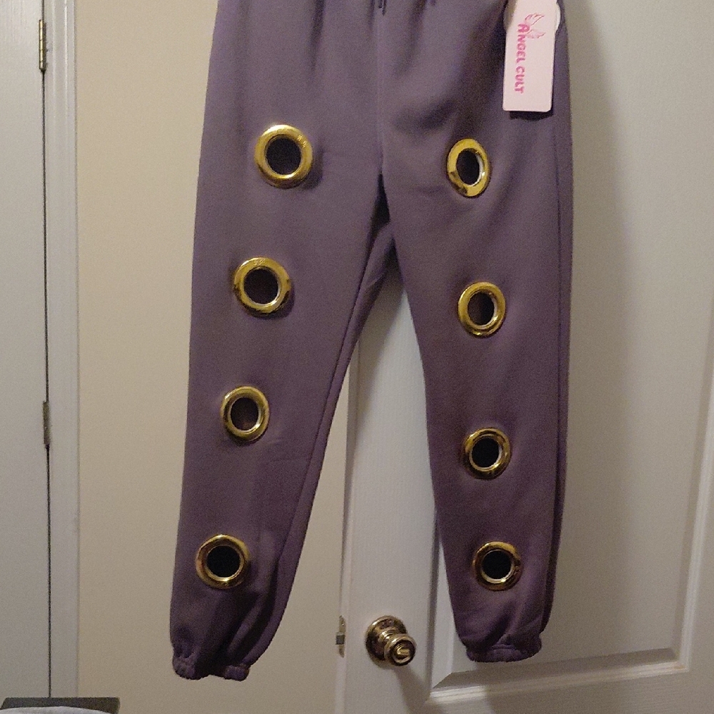 Dark Brown Bottoms with Gold Accents